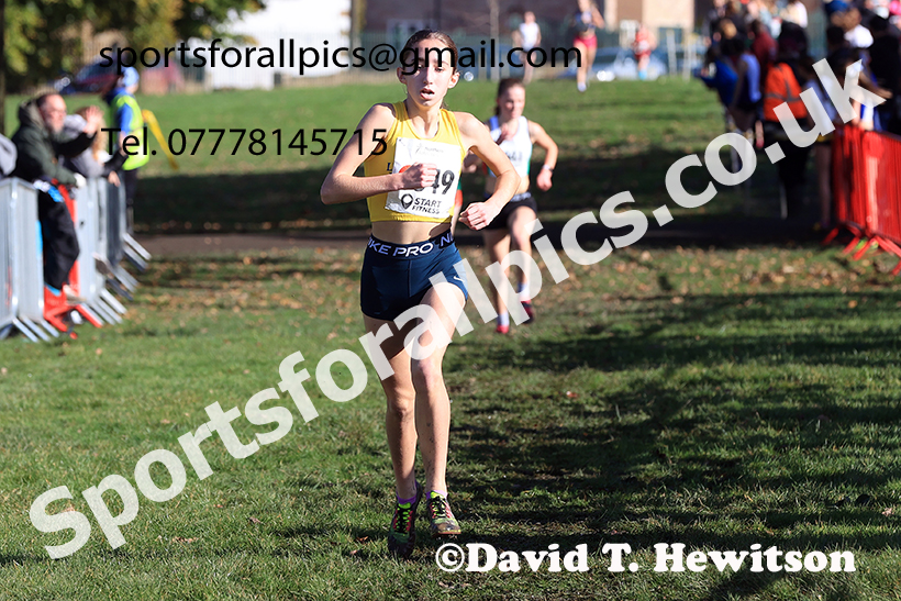 Girls under-15s, 2024 Northern Cross Country Relays, Graves Park, Sheffield.   Photo: David T. Hewitson/Sports for All Pics
